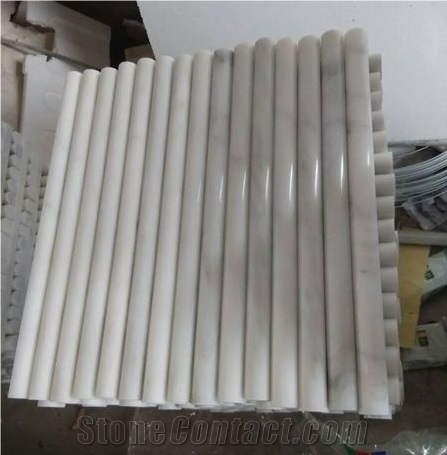 High Quality Oriental White Marble Bullnose Pencil Moldings